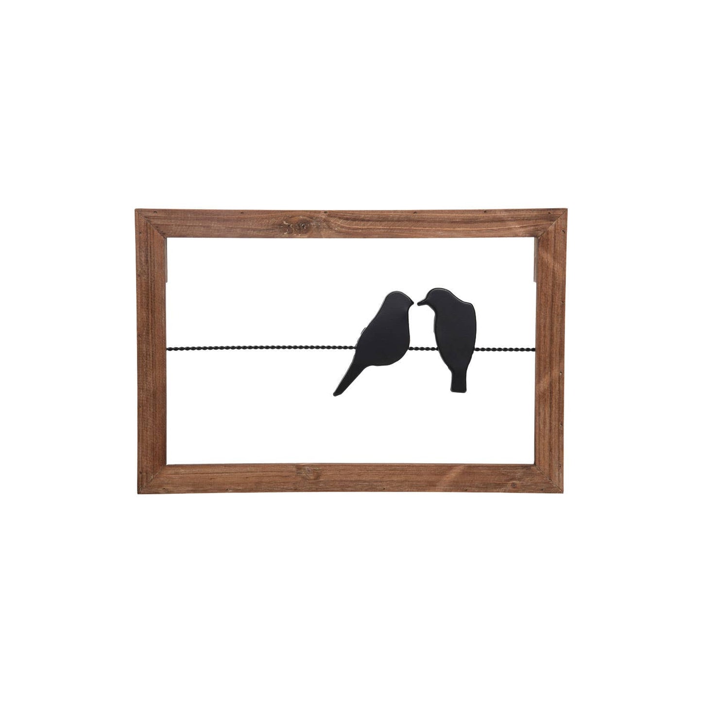 Rustic Birds On A Wire Wood and Metal Wall Decor