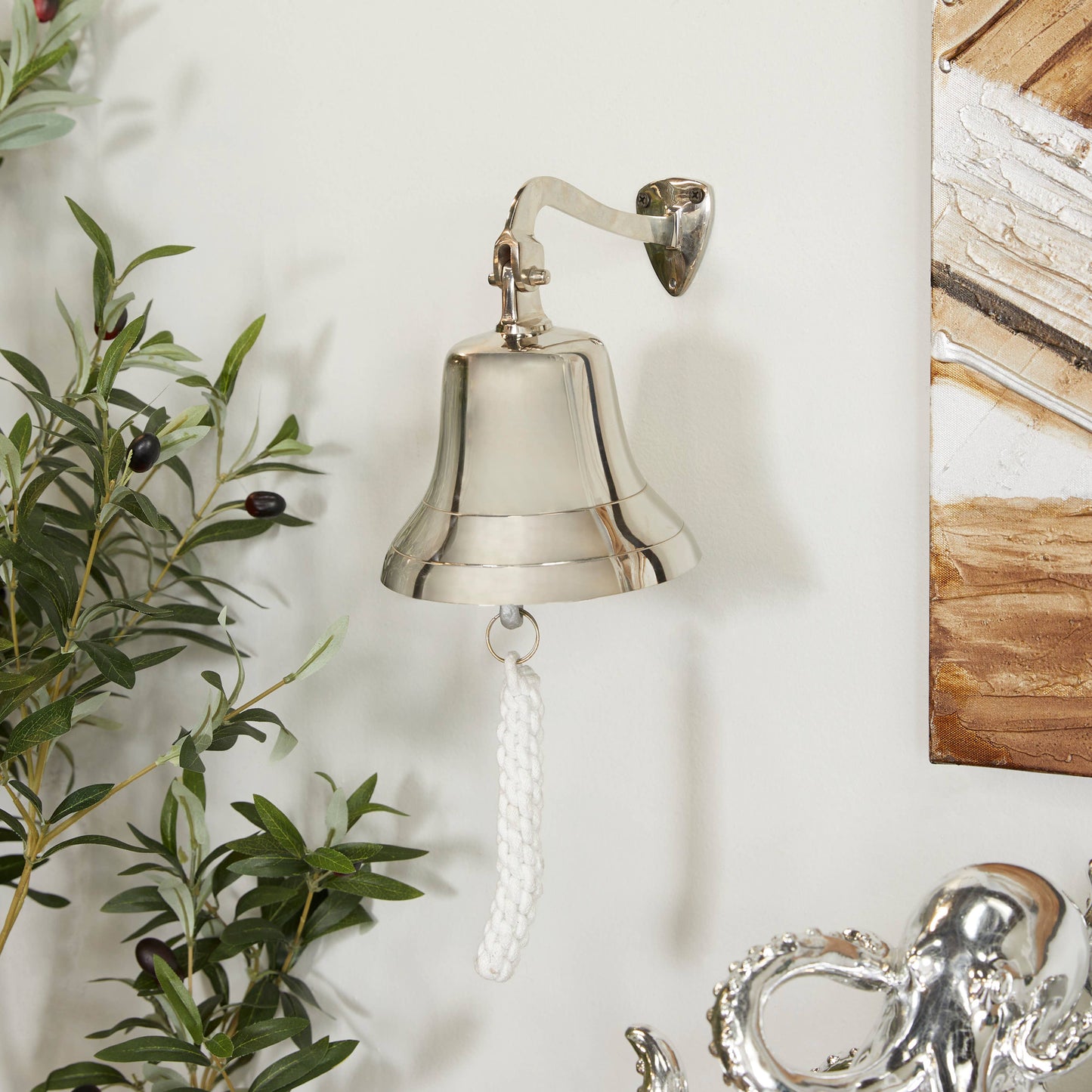 Nautical Silver Brass Metal Decorative Bell