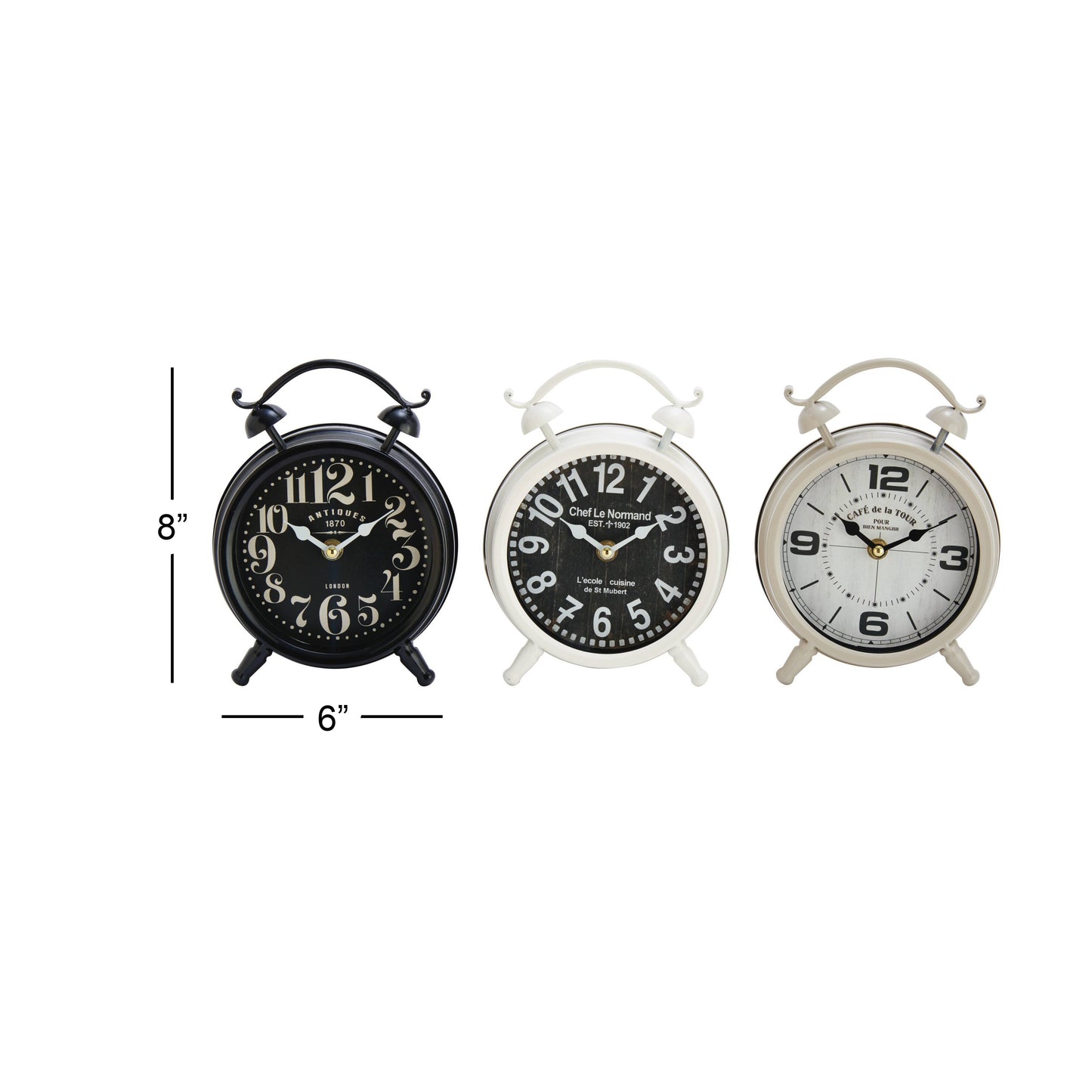 Vintage Metal Clock Set