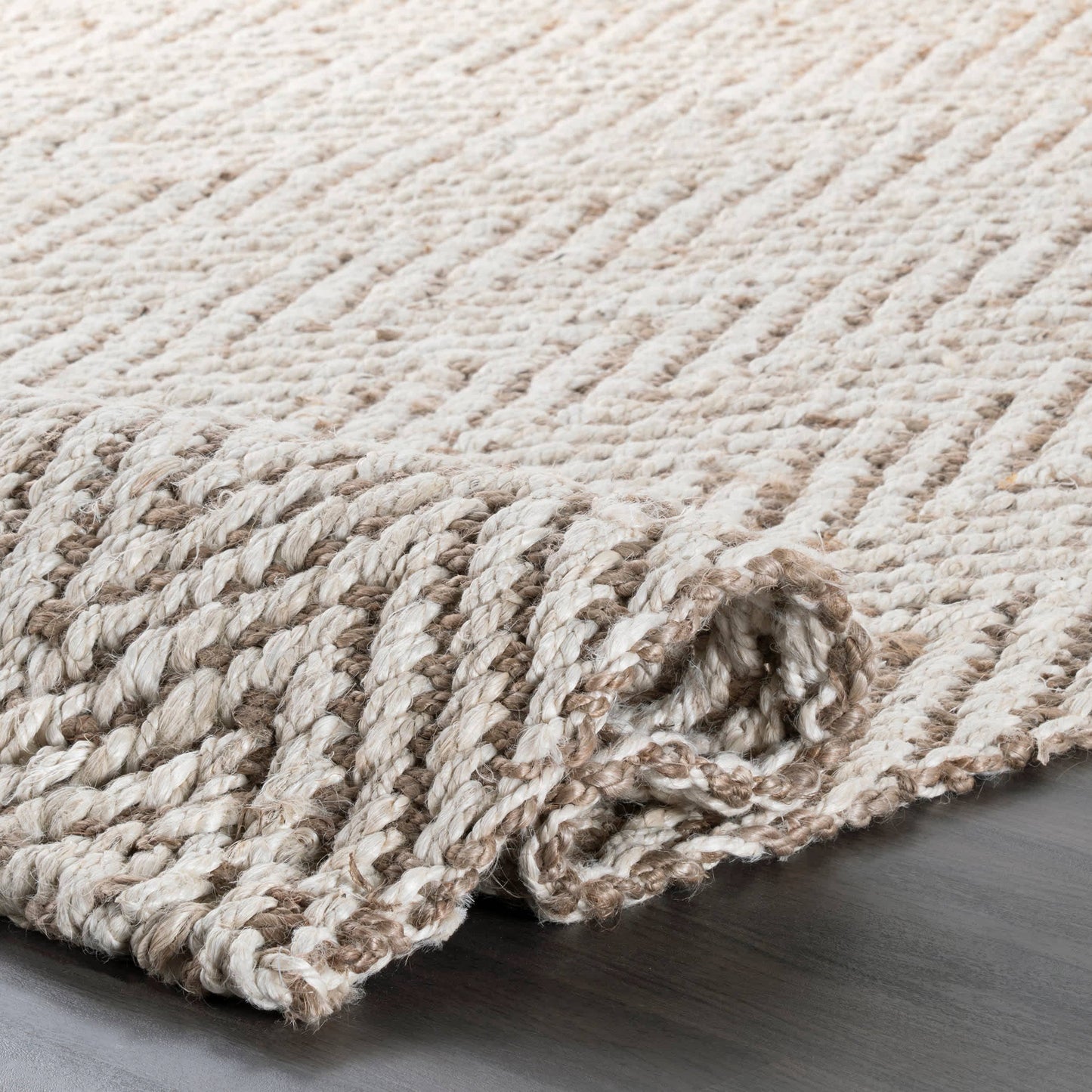 Vania Chevron Jute Area Rug