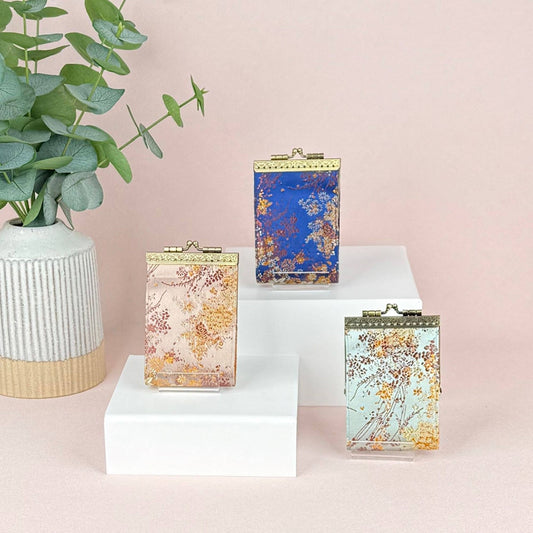 Brocade Small Floral Pattern Card Holder with RFID