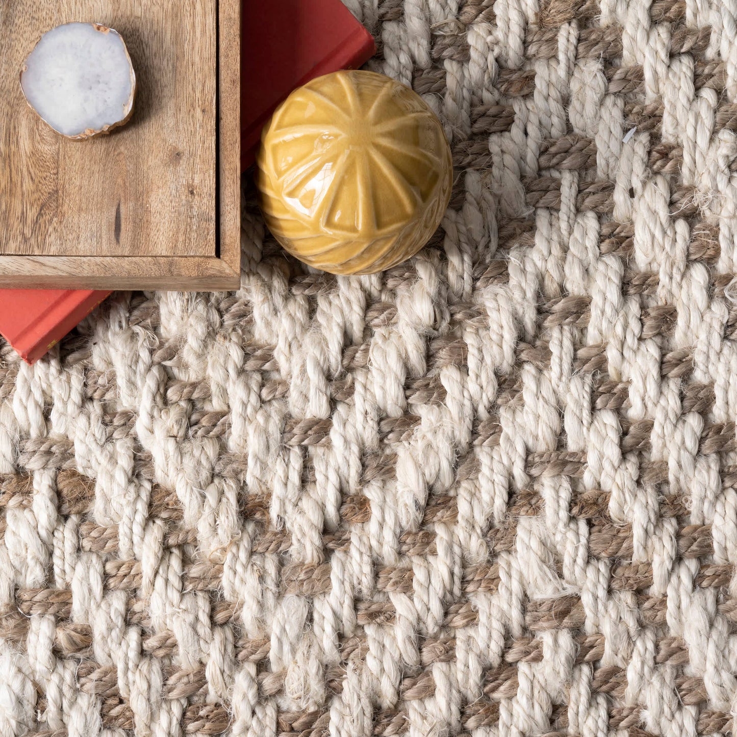 Vania Chevron Jute Area Rug