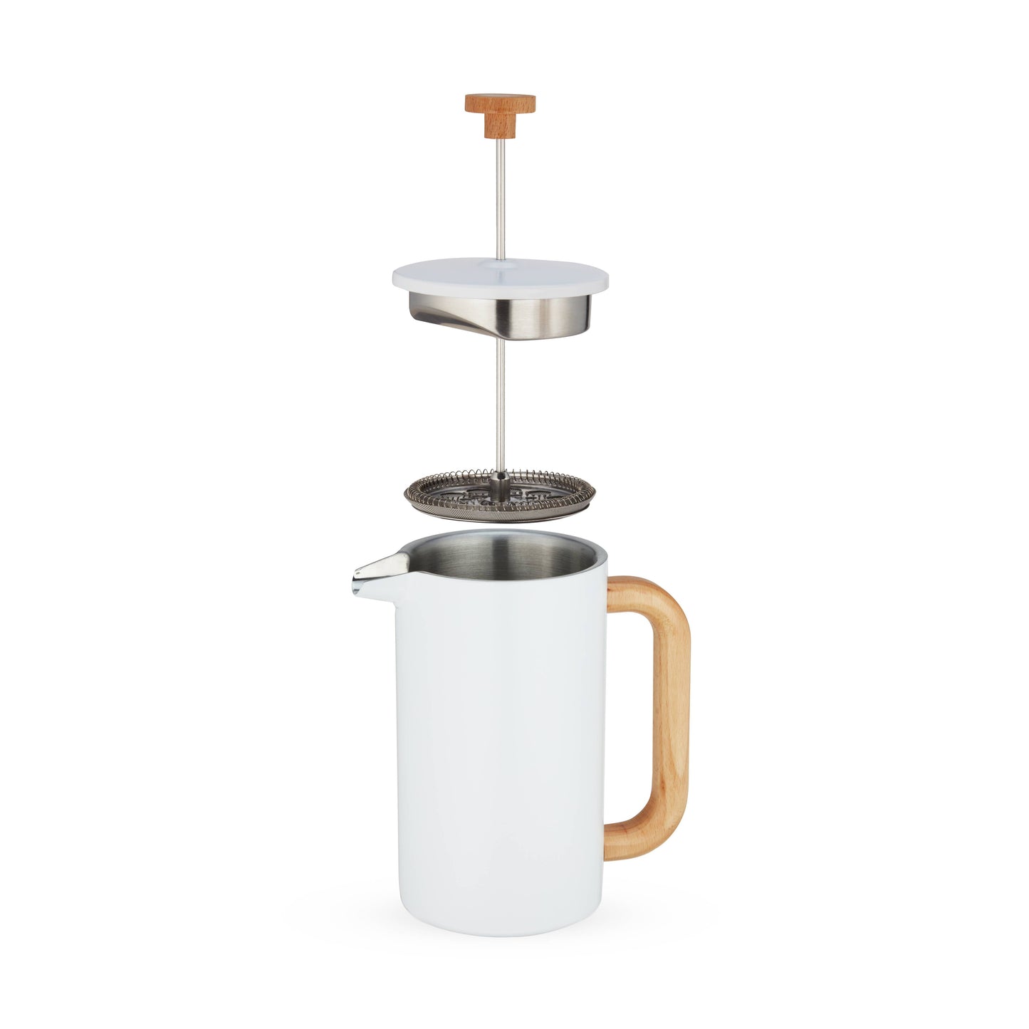 Avery™ Stainless Steel & Wood Tea & Coffee Press Pot - 34oz
