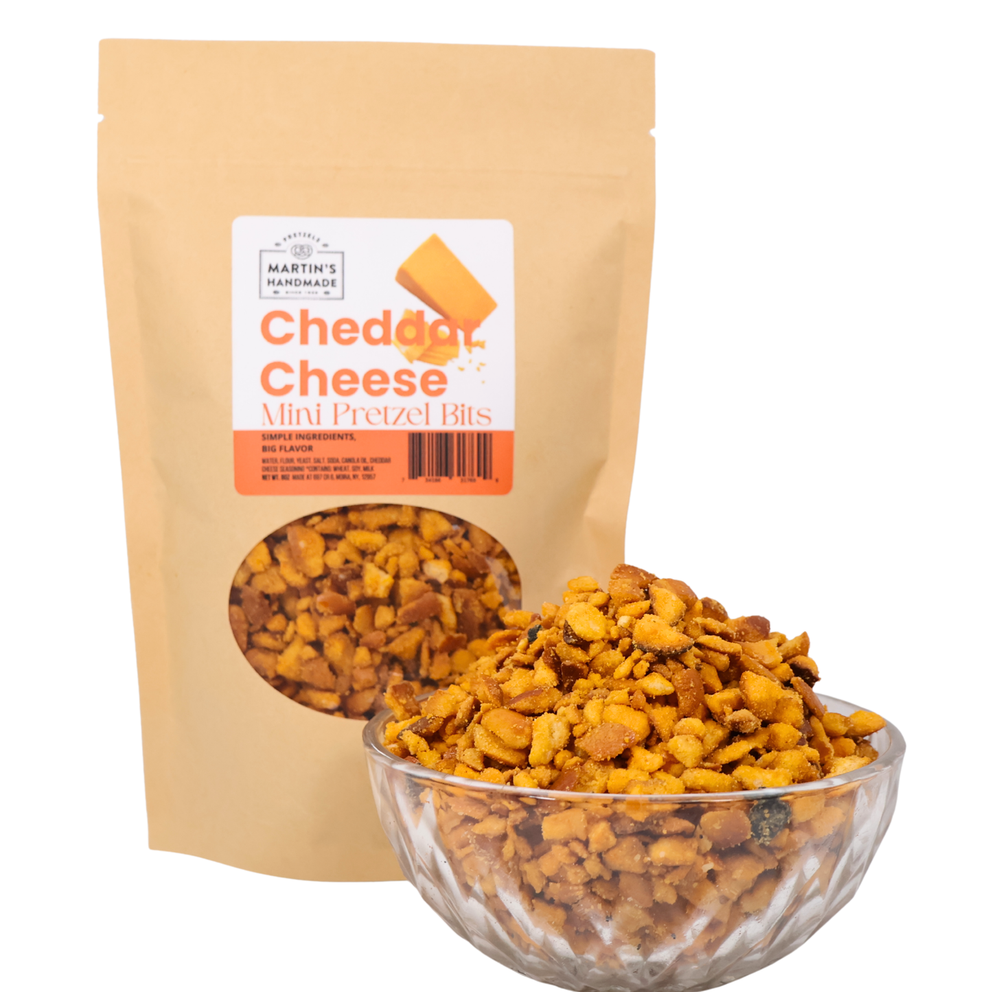 Cheddar Cheese Mini Pretzel Bits 8oz.