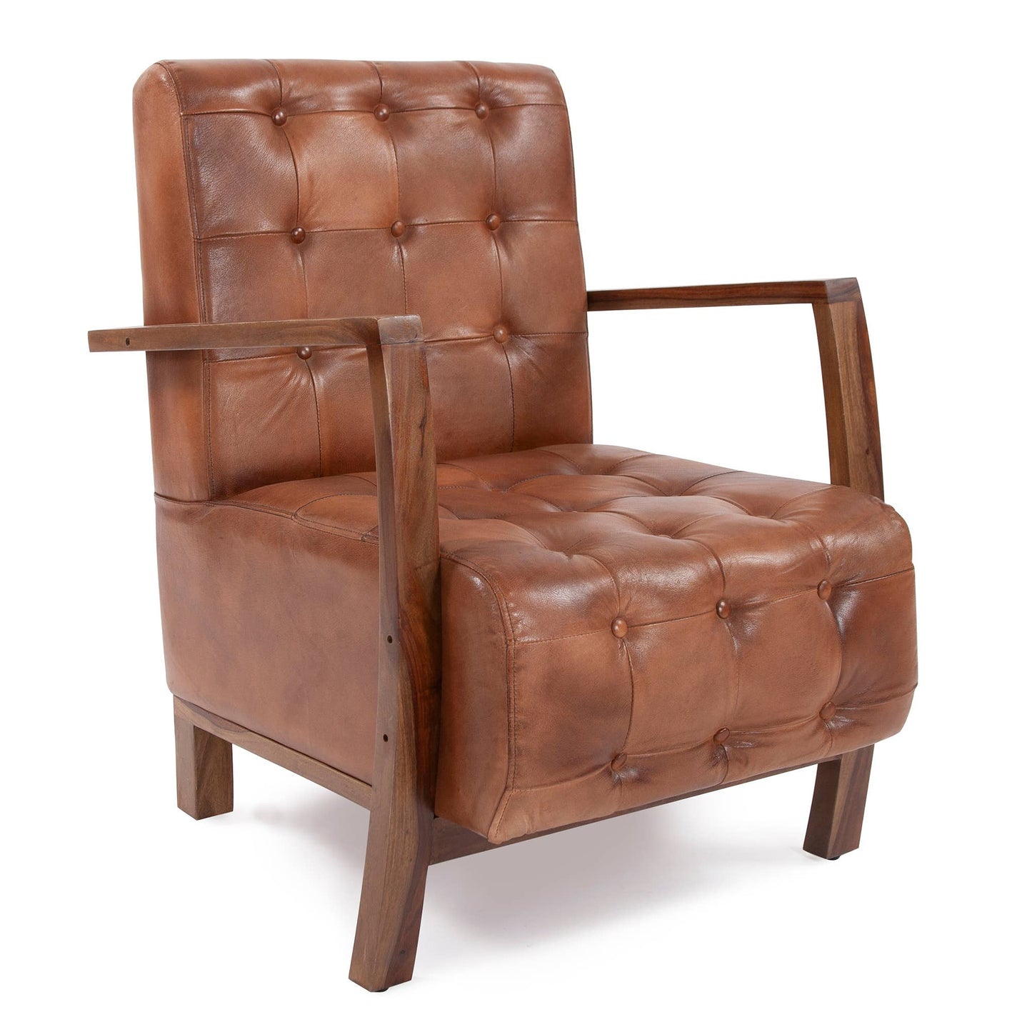 Davenport Tufted Leather Chair