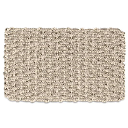 Lobster Rope Outdoor Doormat: Light & Sand Double Weave