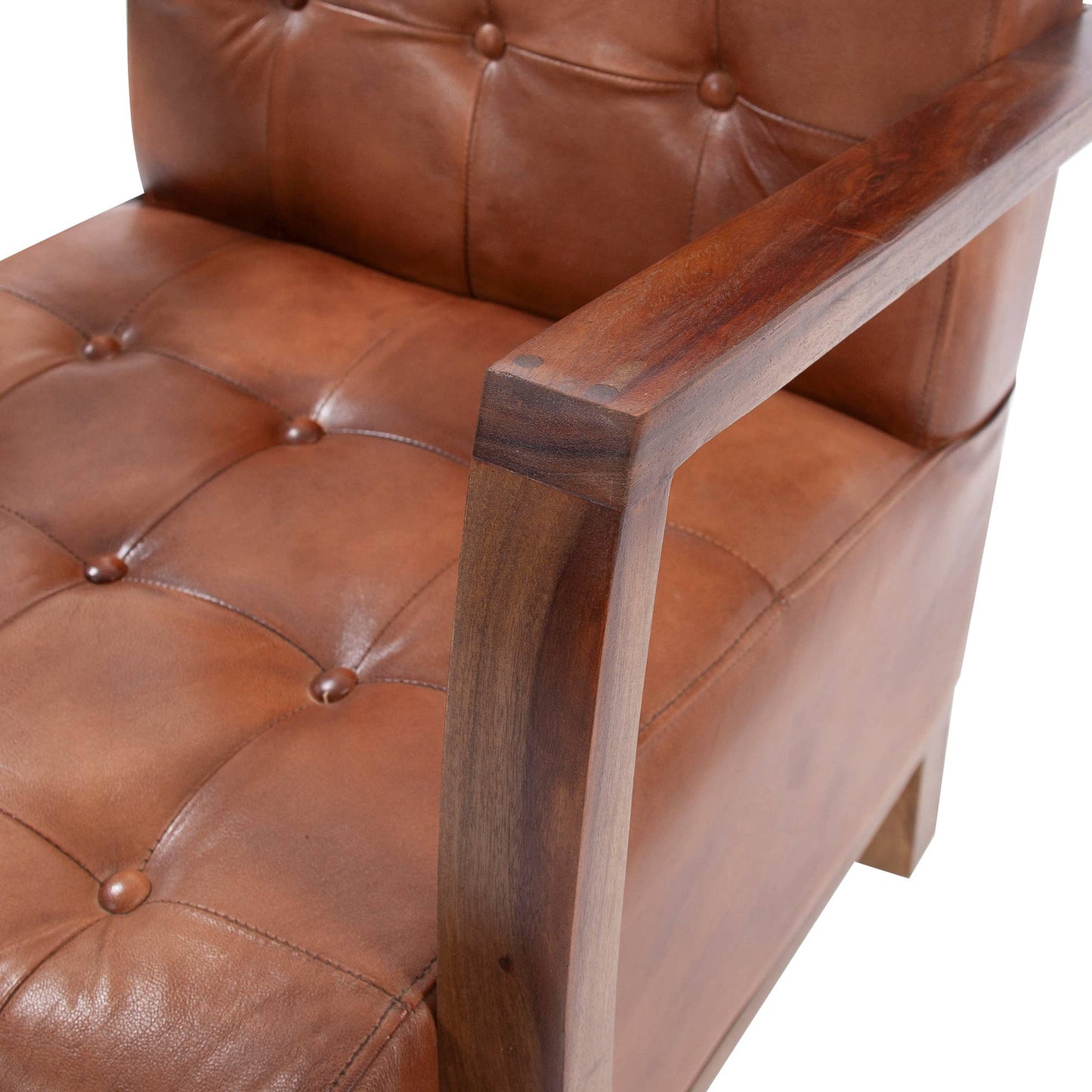 Davenport Tufted Leather Chair