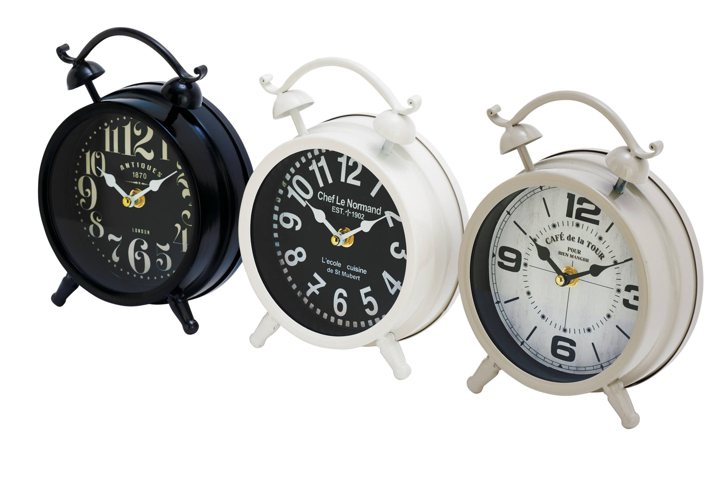 Vintage Metal Clock Set