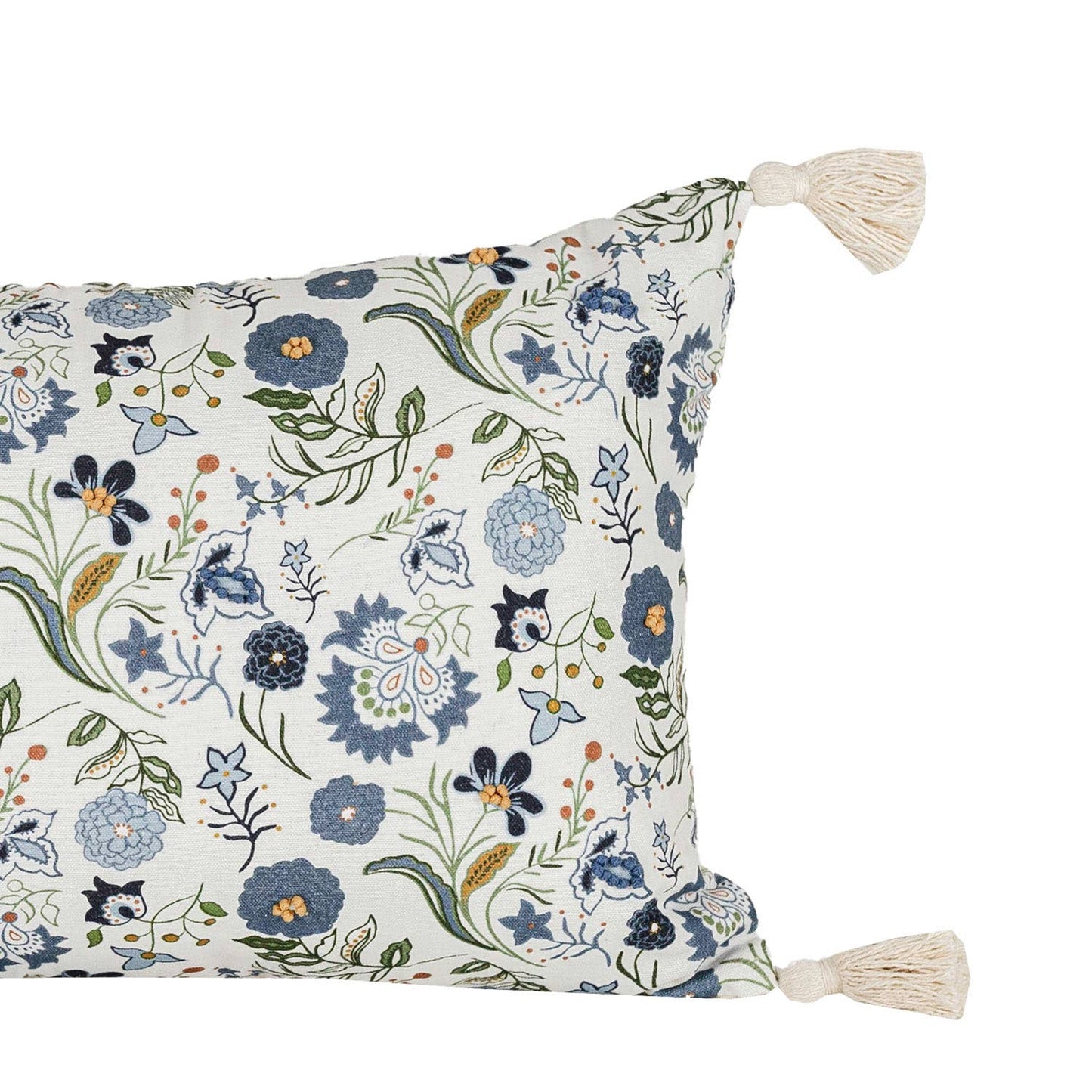 14x22 Marguerite Floral Suzani Pillow Blue