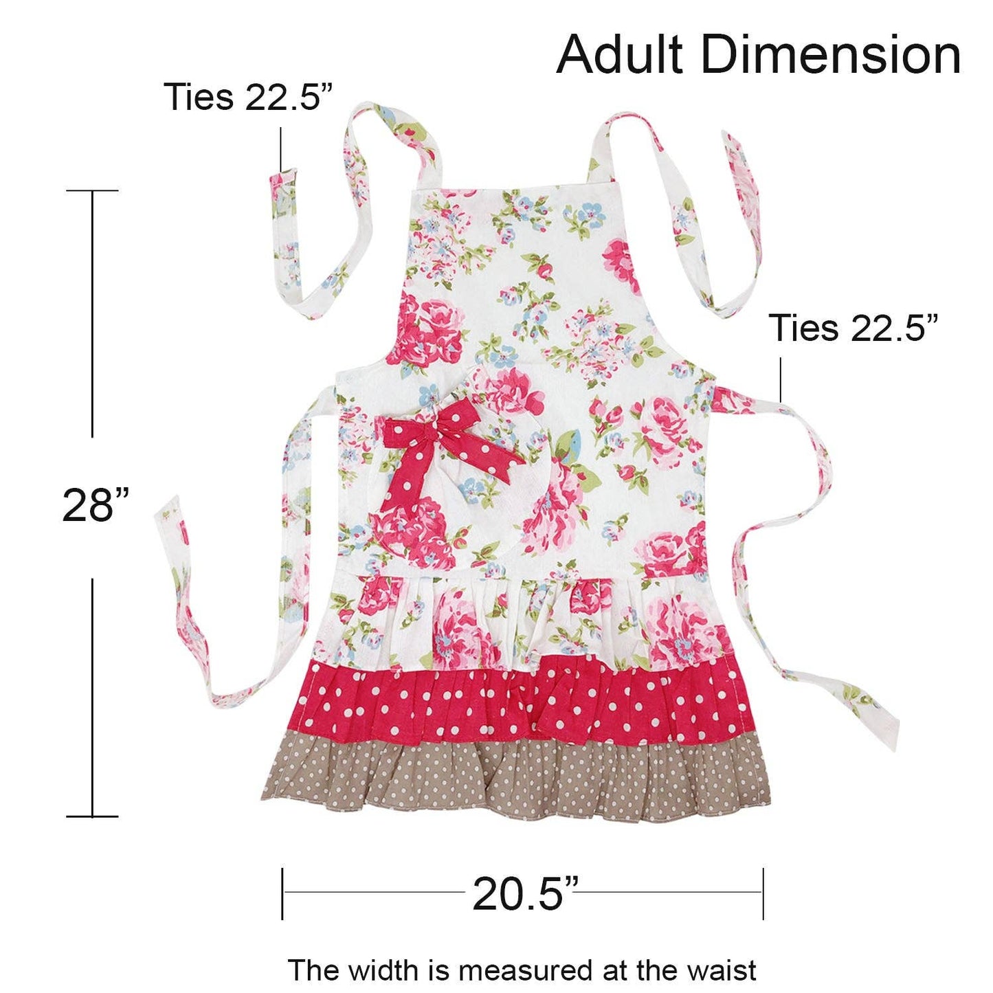 Wrapables Mother and Daughter Ruffles and Roses Apron