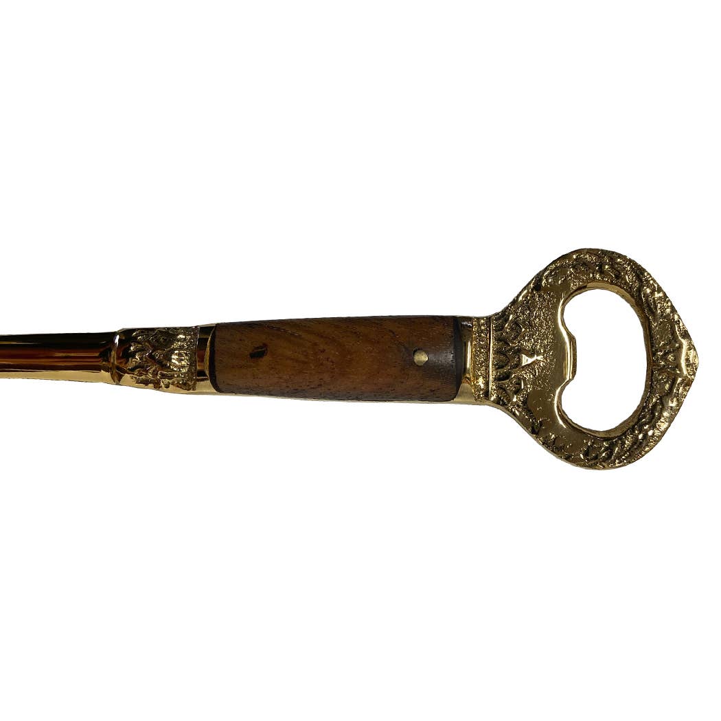 Brass Ice Hammer & Bottle Opener with Wood Handle | Barware