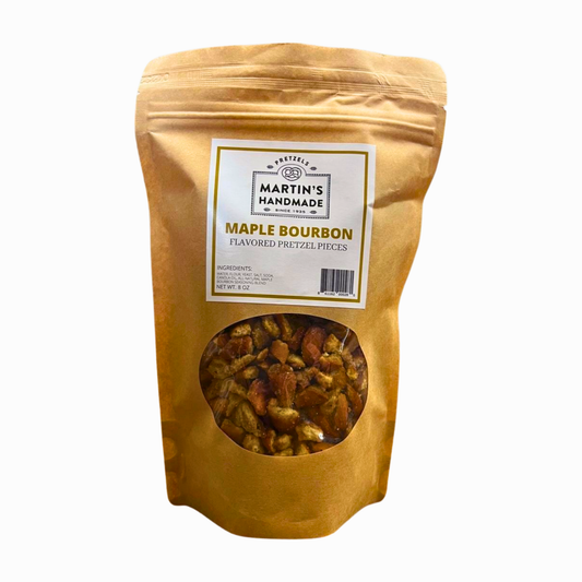 Handmade Maple Bourbon Pretzel Pieces - 8oz Bags