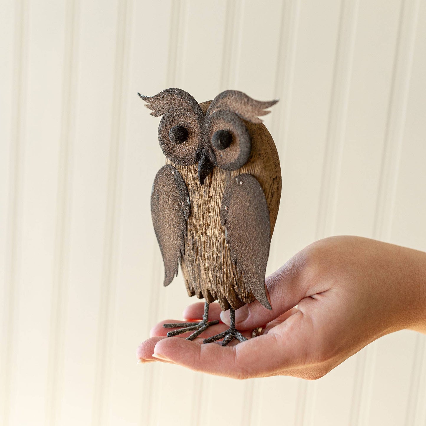 Rustic Barn Owl Fall Decor Figure