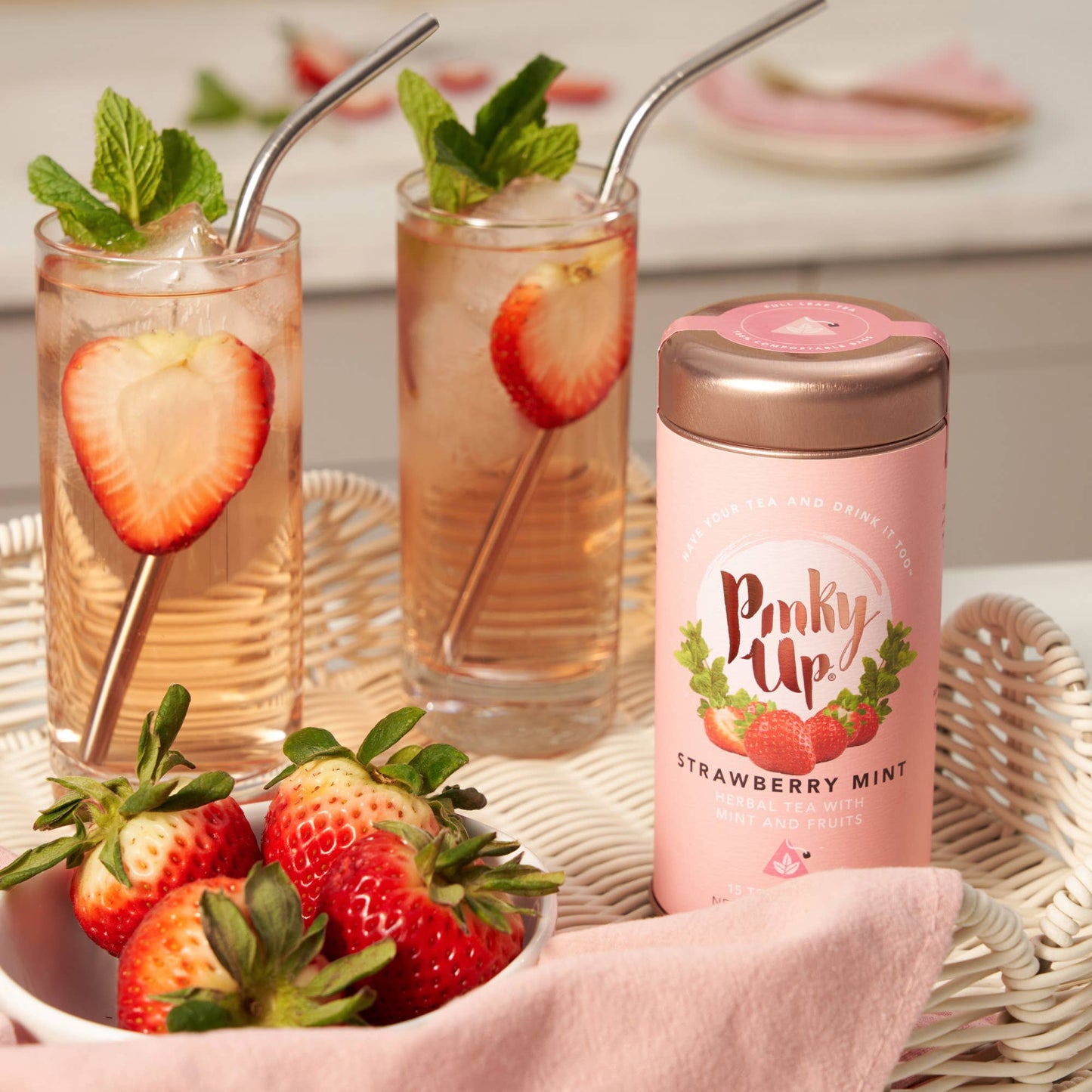 Strawberry Mint Herbal Tea - 15 Sachets