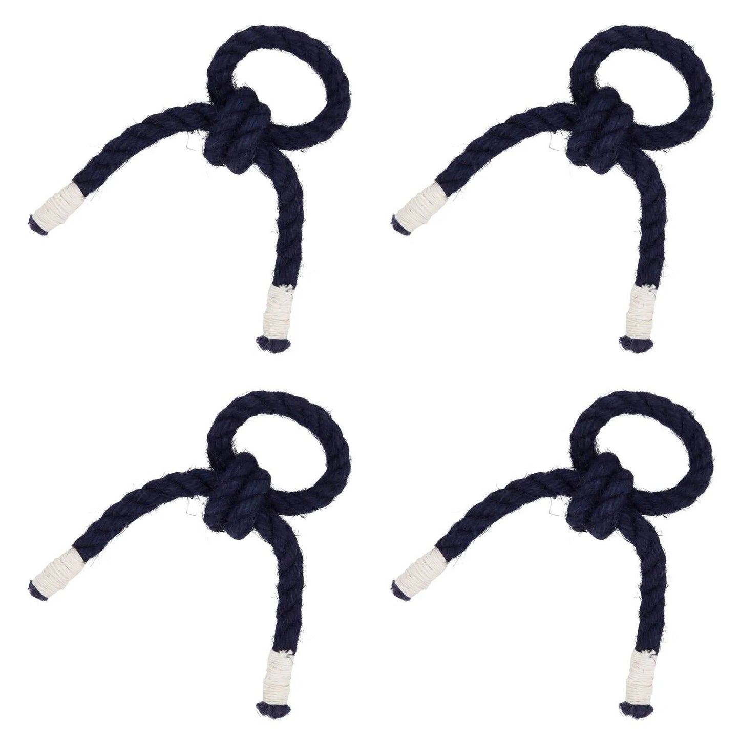 Navy Blue Knotted Rope Napkin Ring