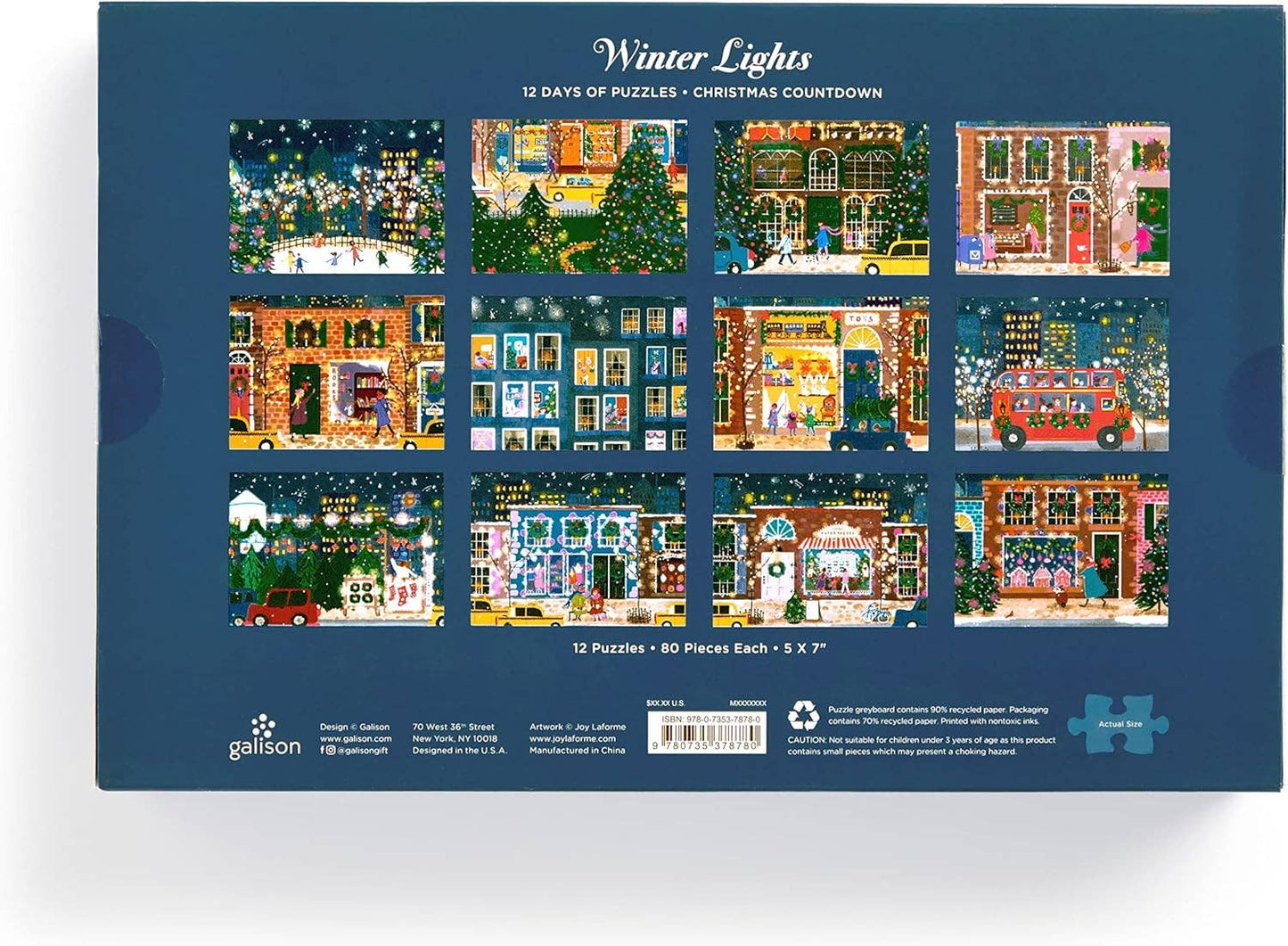 Joy Laforme Winter Lights 12 Days of Puzzles Holiday Countdown