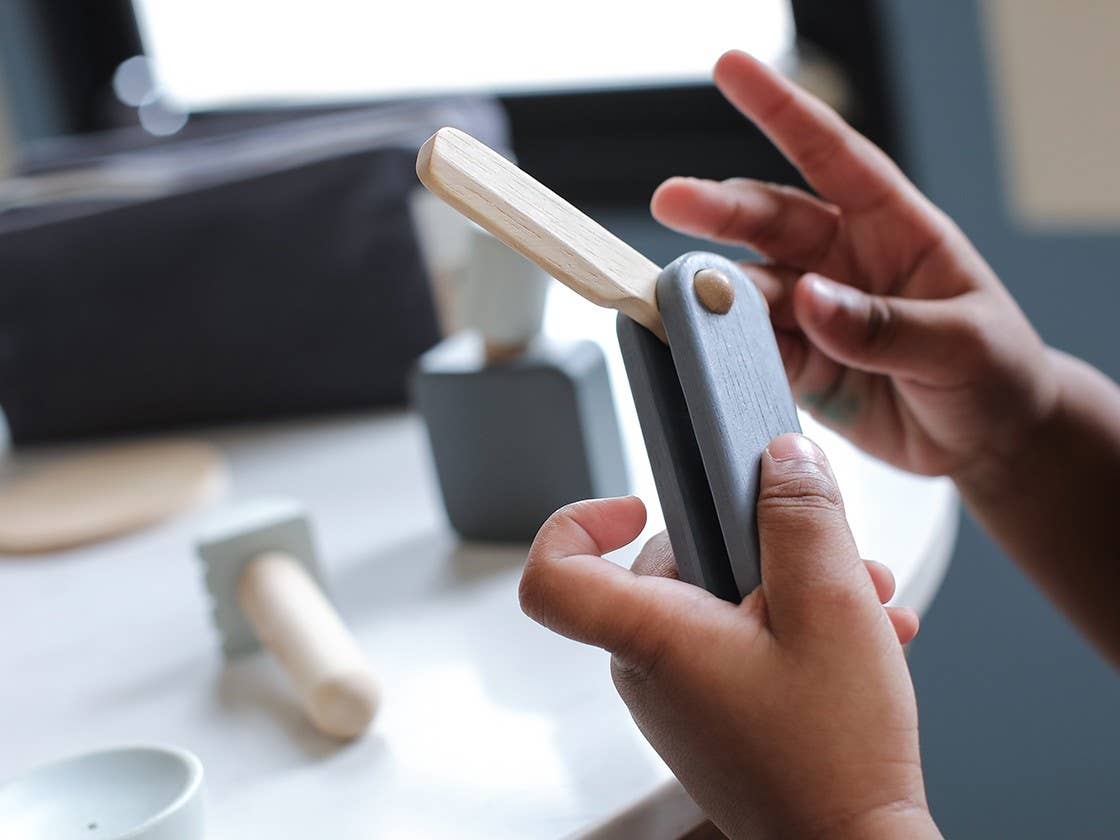 PlanToys Reclaimed Wood Shave Set for Kids