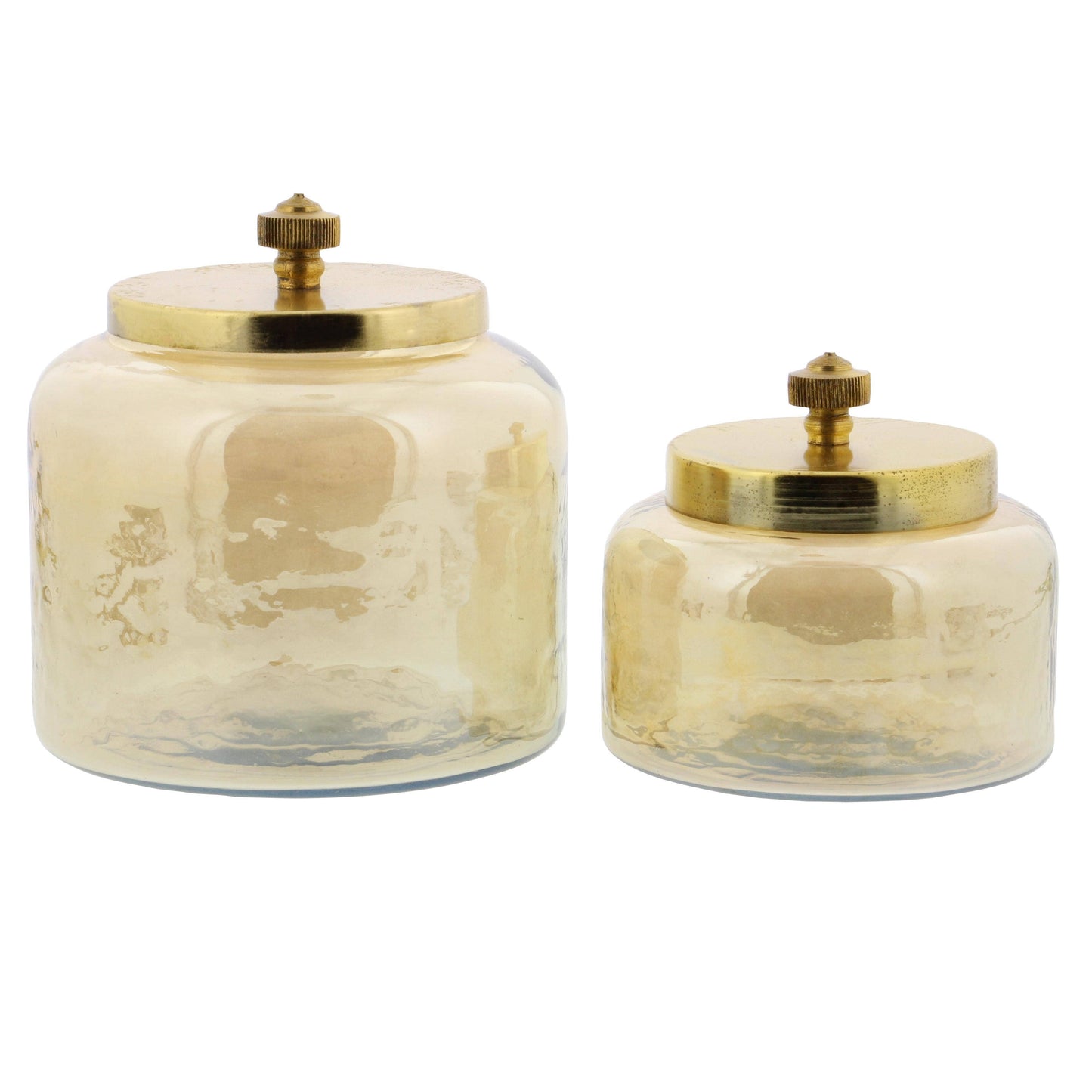 Glam Gold Glass Decorative Jars