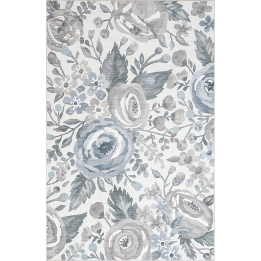 Tiffani Floral Machine Washable Stain-Resistant Area Rug