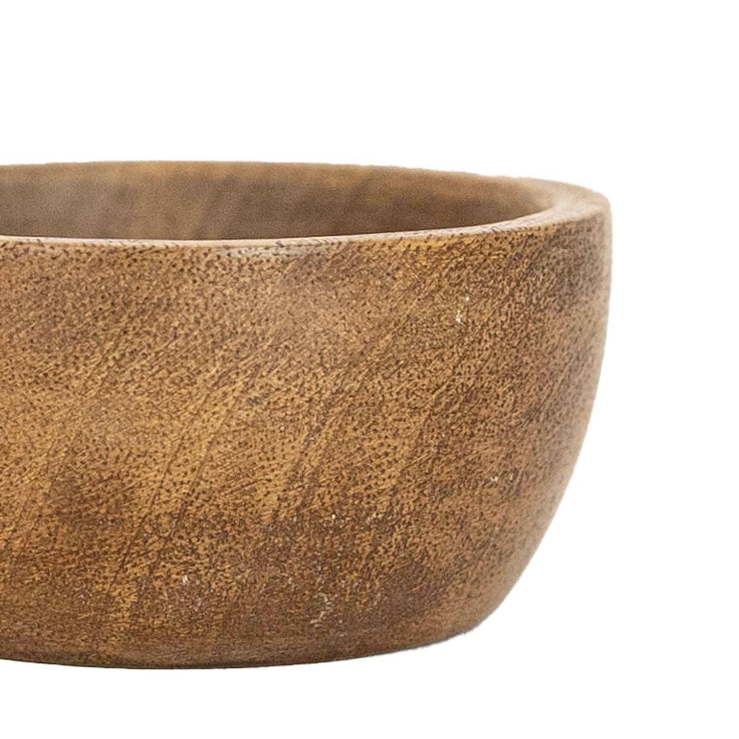 Ashton Wood Pinch Bowls With Leather Tie