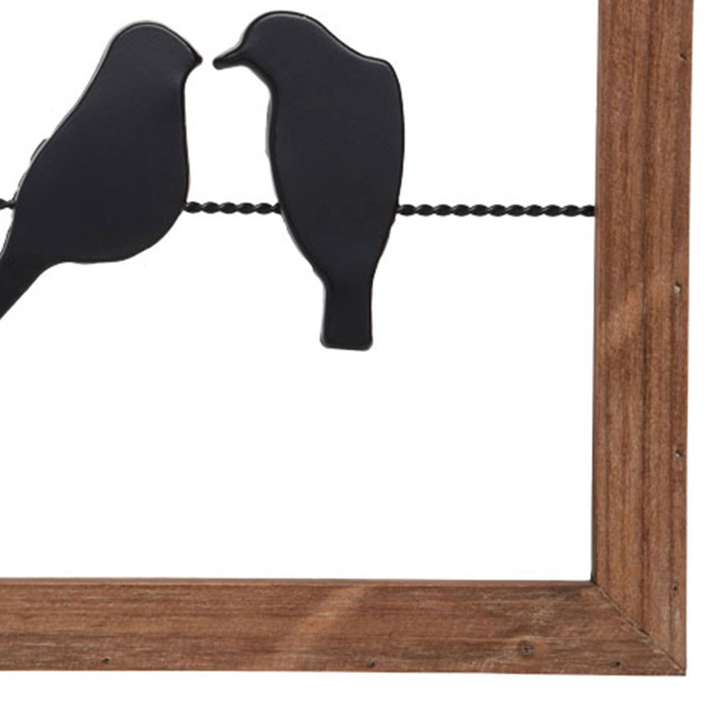 Rustic Birds On A Wire Wood and Metal Wall Decor