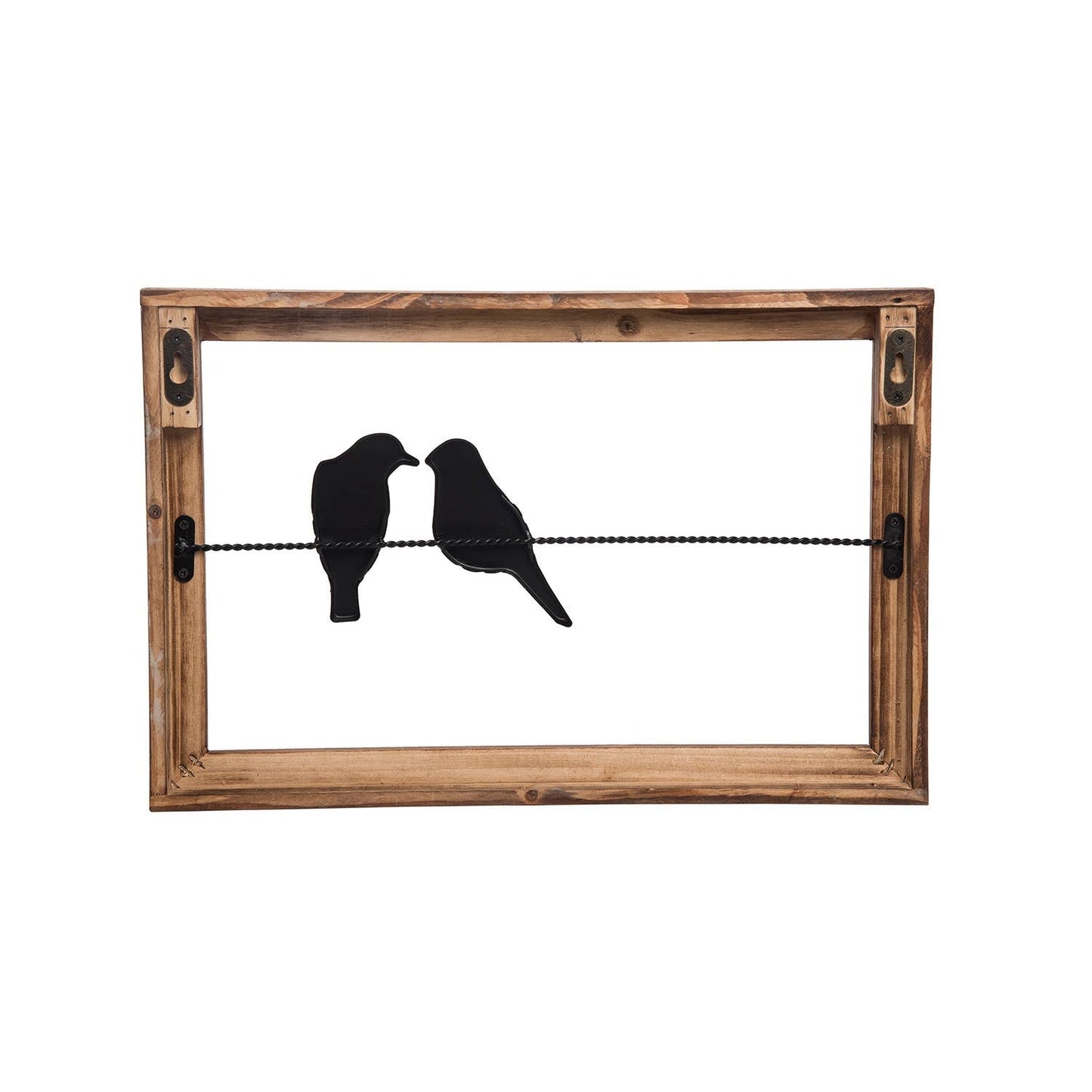 Rustic Birds On A Wire Wood and Metal Wall Decor
