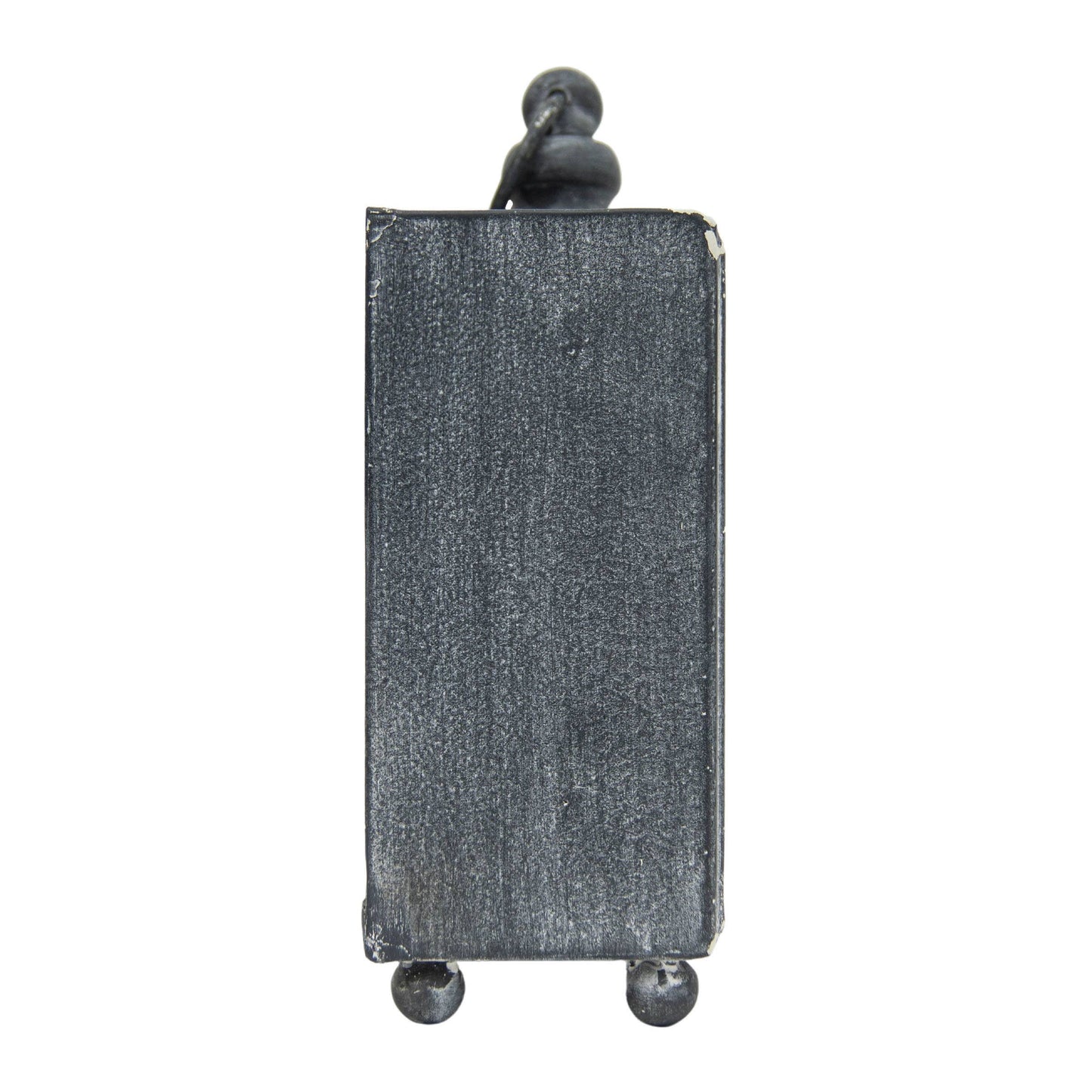 Josephine Distressed Gray Wood & Glass Tabletop Clock