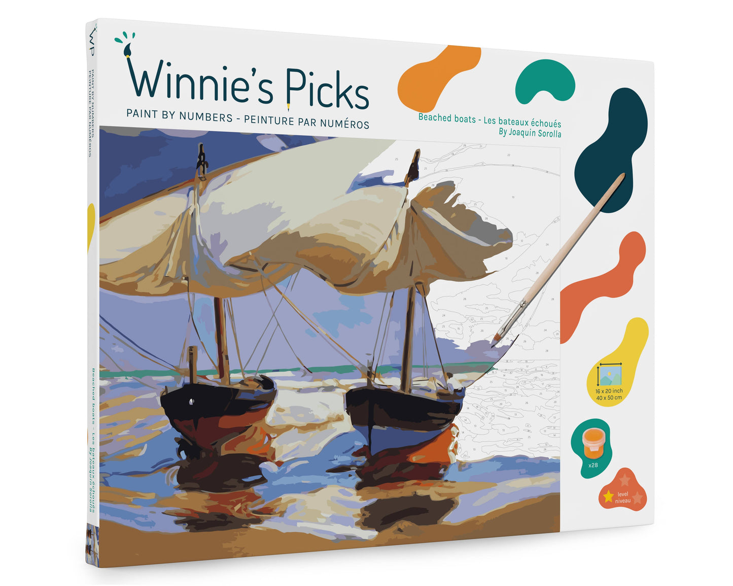 Beached Boats - Paper craft - Paint by Numbers