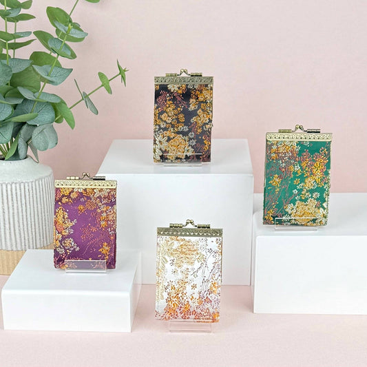 Brocade Small Floral Pattern Card Holder with RFID