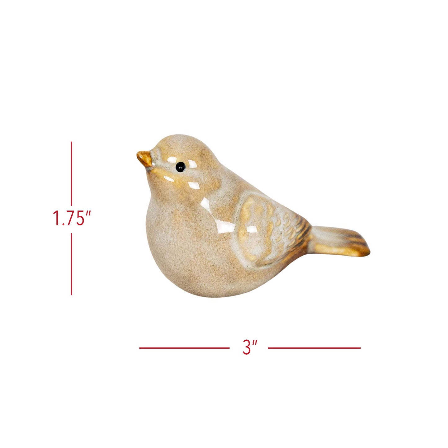 Garden Ceramic Bird Accents White