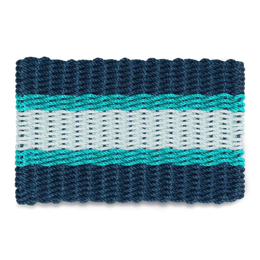 Lobster Rope Outdoor Doormat: Navy, Teal, Seafoam