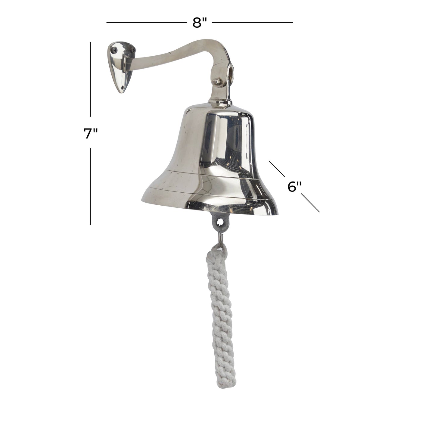 Nautical Silver Brass Metal Decorative Bell