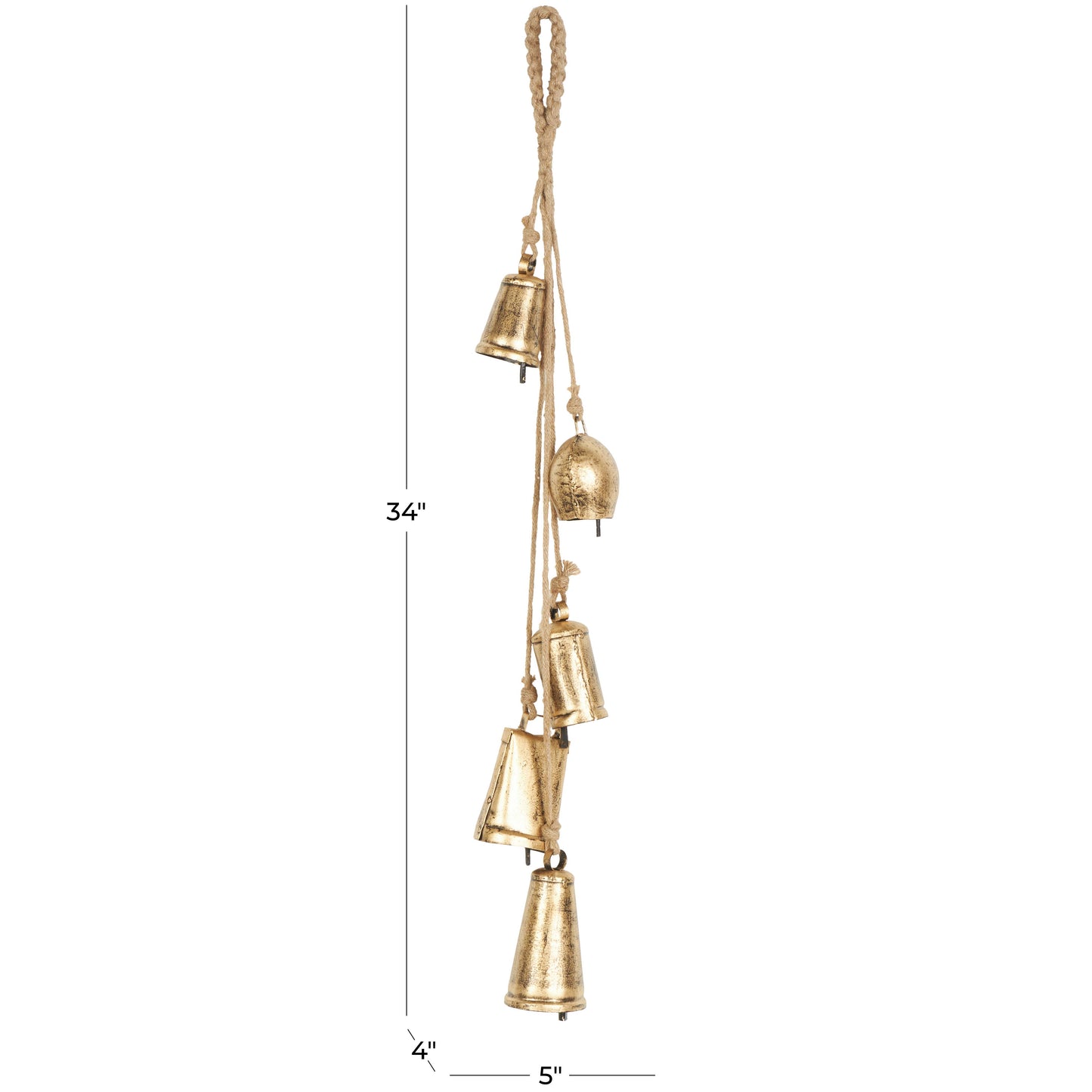 Traditional Gold Metal Decorative Cow Bells