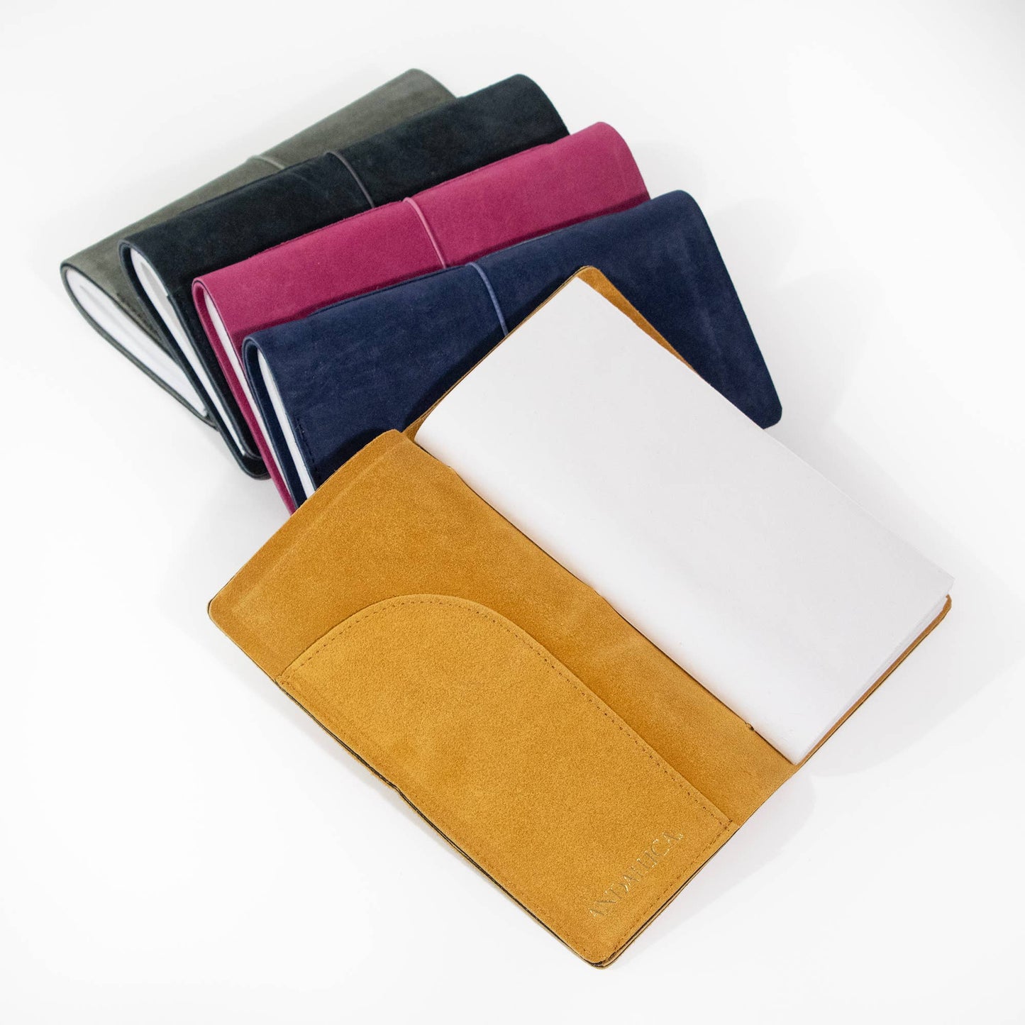 Royal Blue Suede Journal W/ Organic Cotton Paper: Small