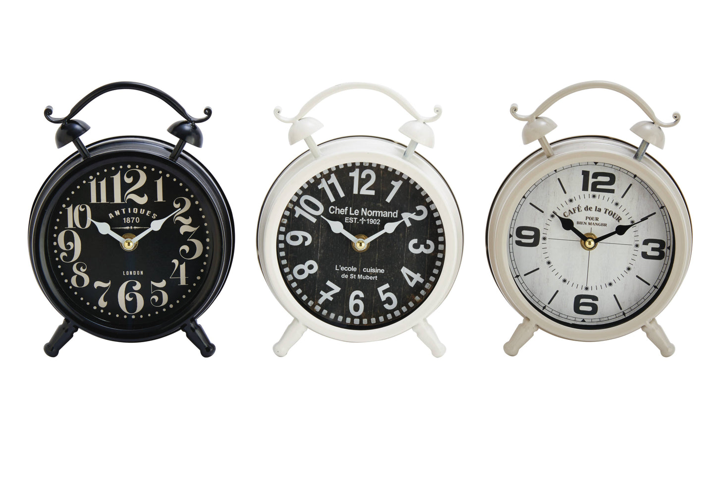 Vintage Metal Clock Set