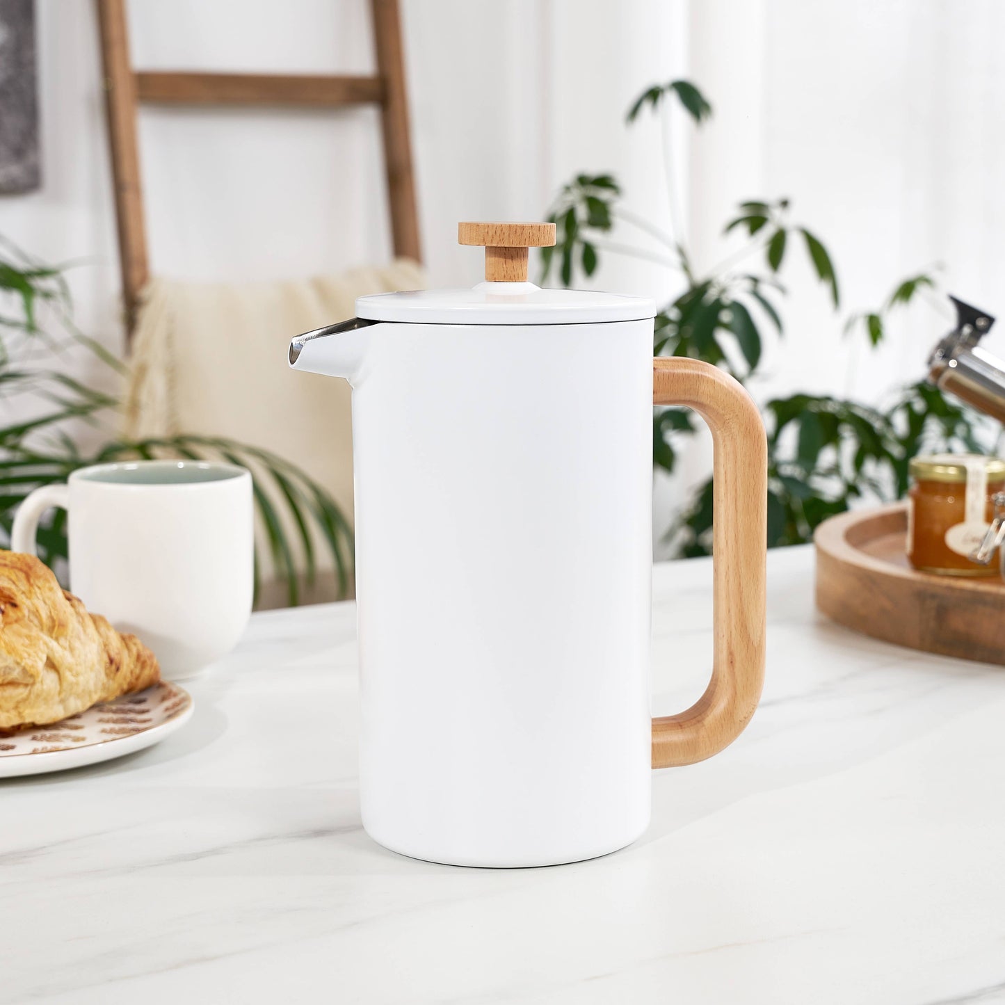 Avery™ Stainless Steel & Wood Tea & Coffee Press Pot - 34oz