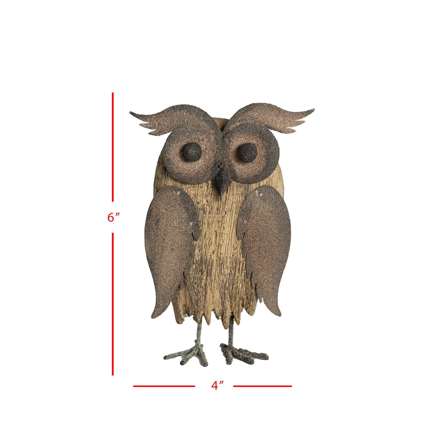 Rustic Barn Owl Fall Decor Figure