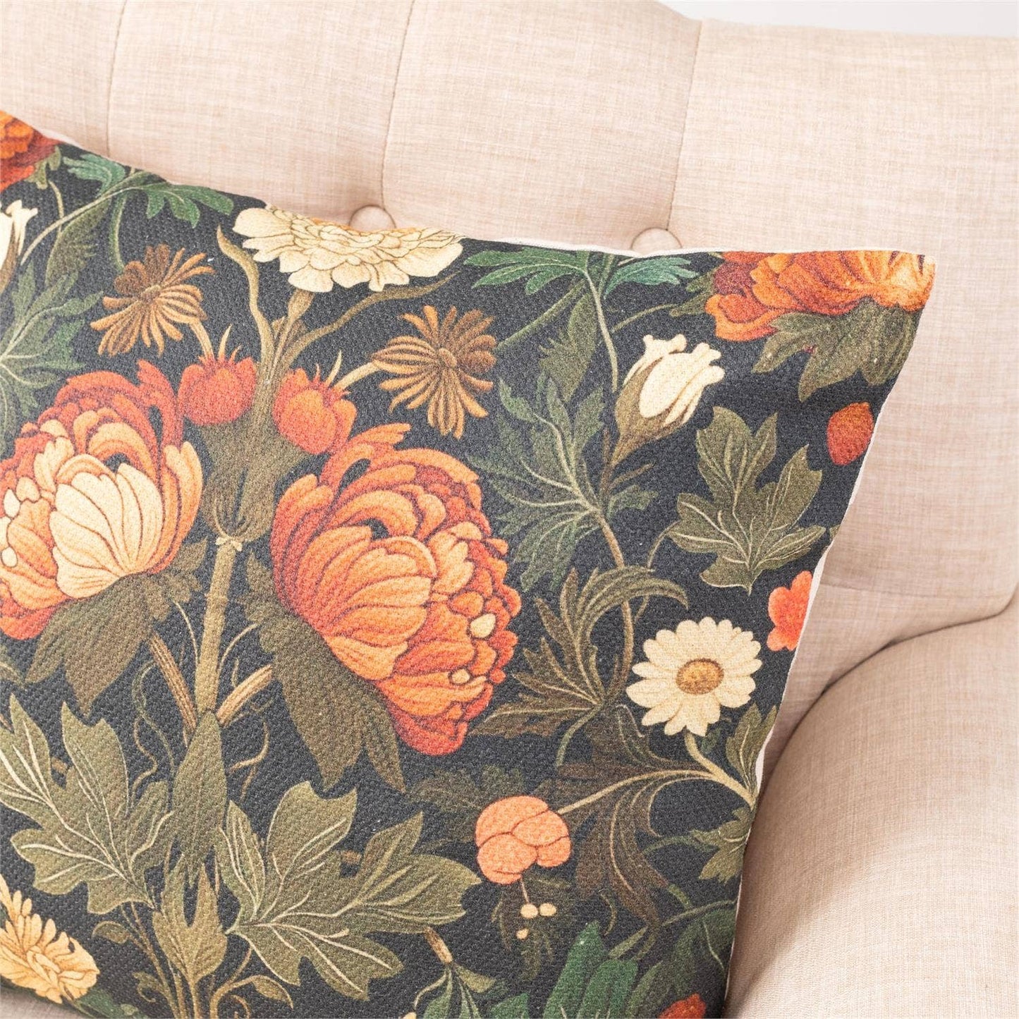 Moody Floral Pillow