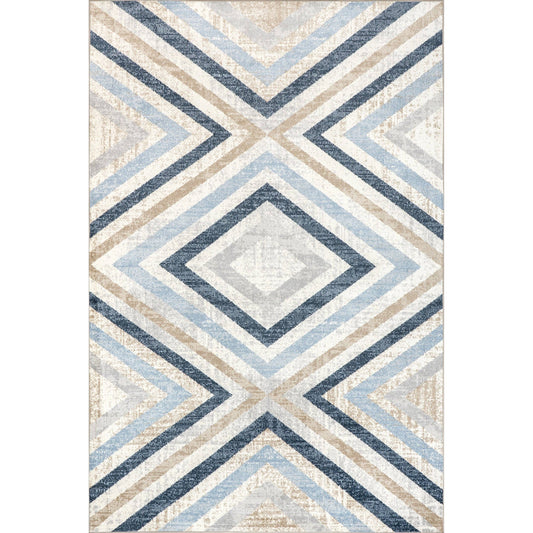 Akari Transitional Diamond Machine Washable Area Rug