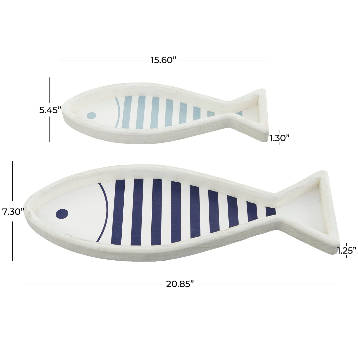 Coastal White Wood Trays