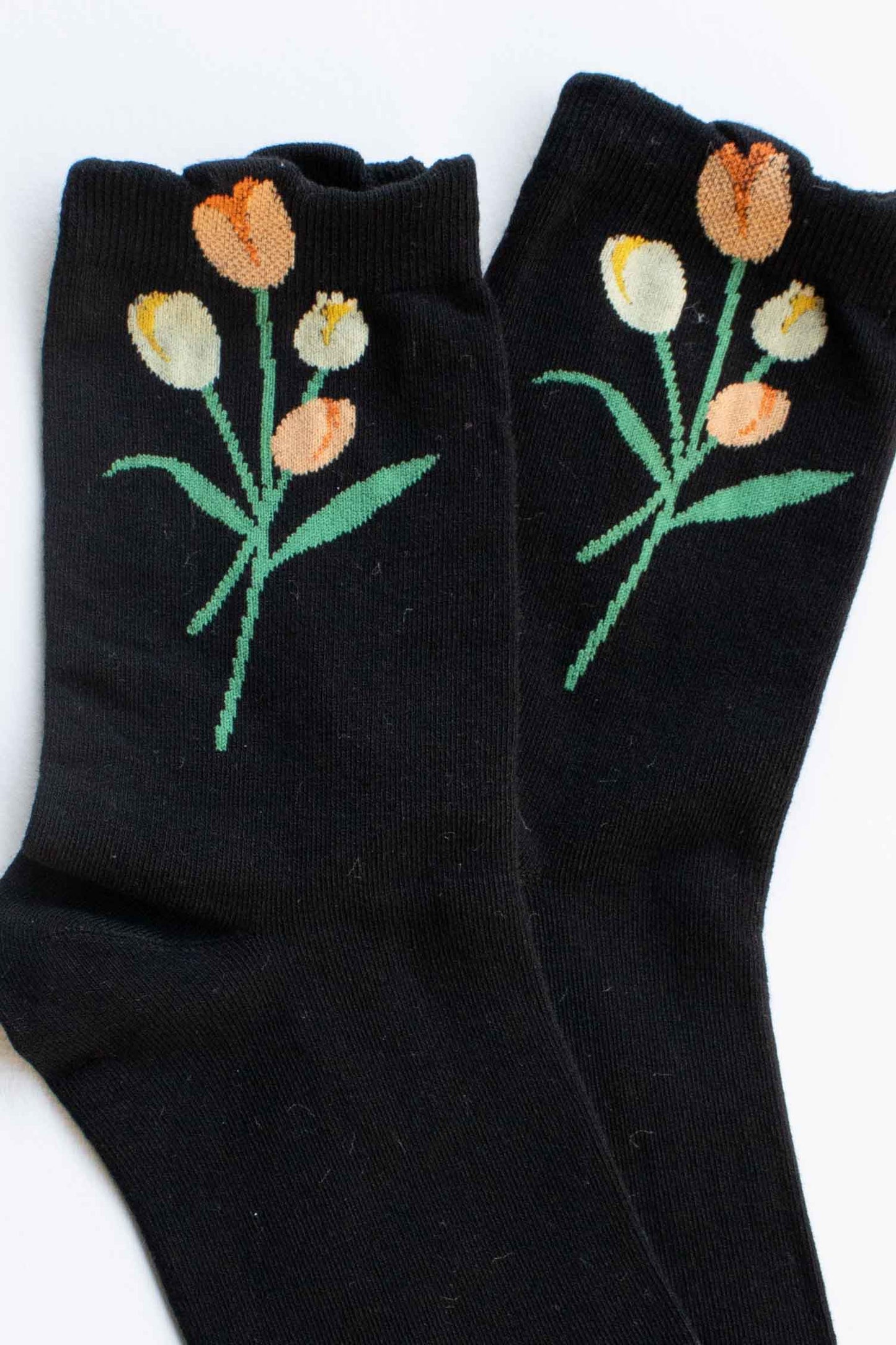 Tulip Bloom Cotton Blend Socks