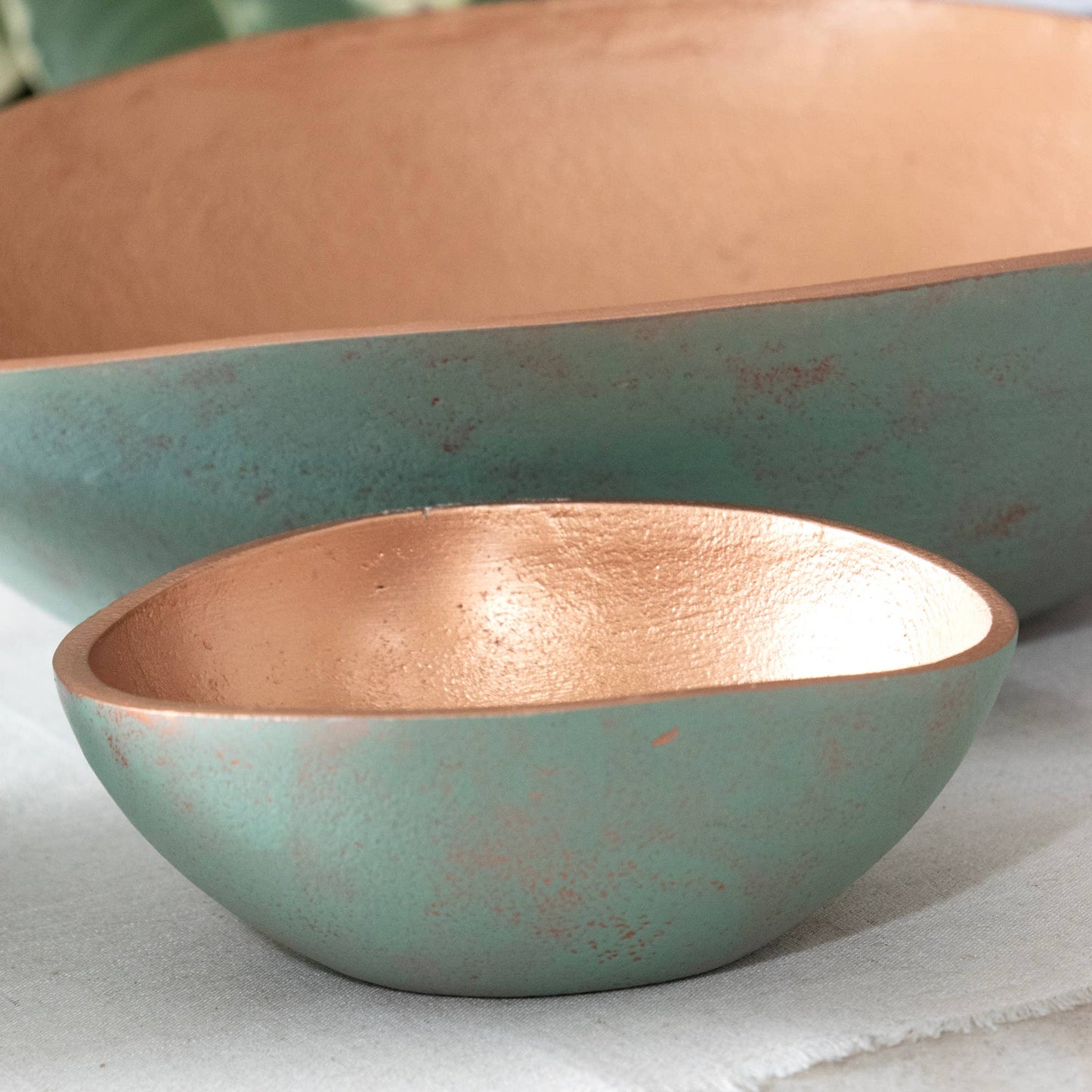 Metal Turquoise Copper Decorative Bowls