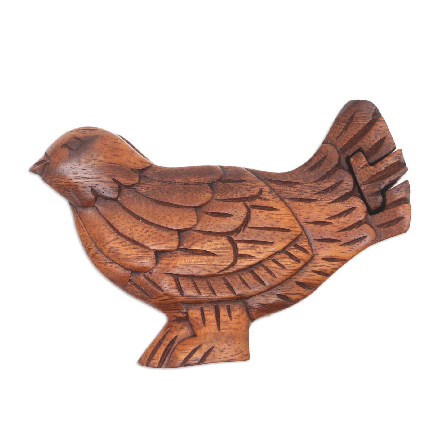 Novica Handmade Magic Magpie Wood Puzzle Box