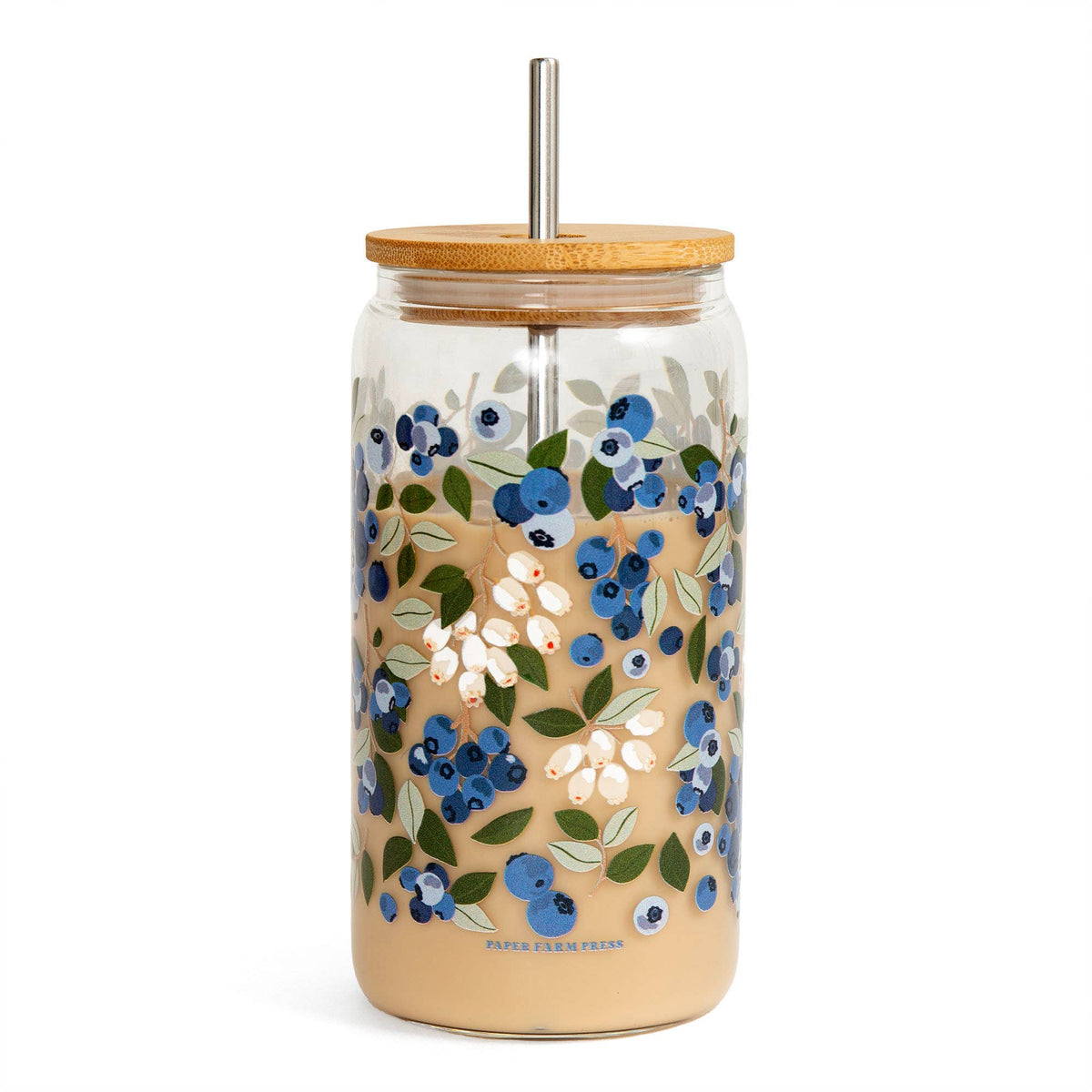Blueberry Field 16oz Glass Can