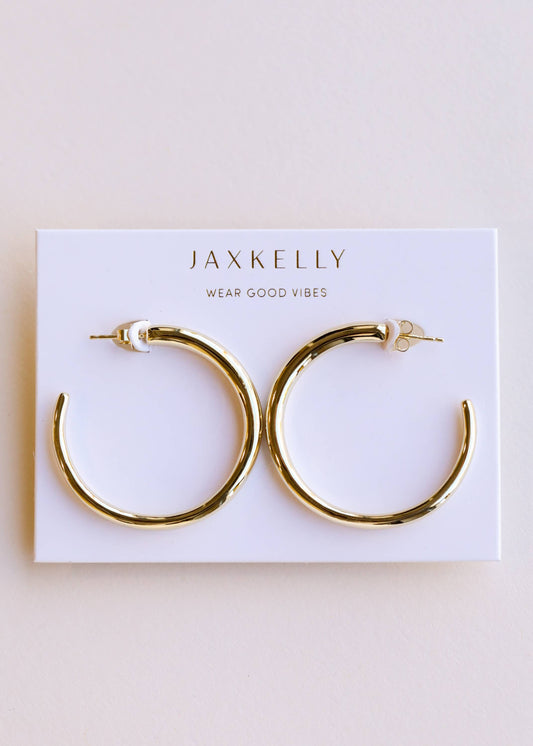 Everyday Gold Hoop Earrings - Large