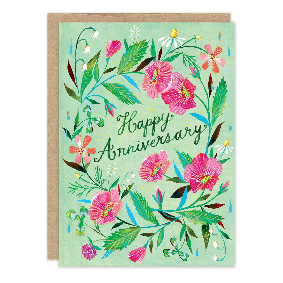 Romantic Florals Anniversary Card