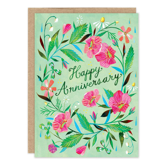 Romantic Florals Anniversary Card