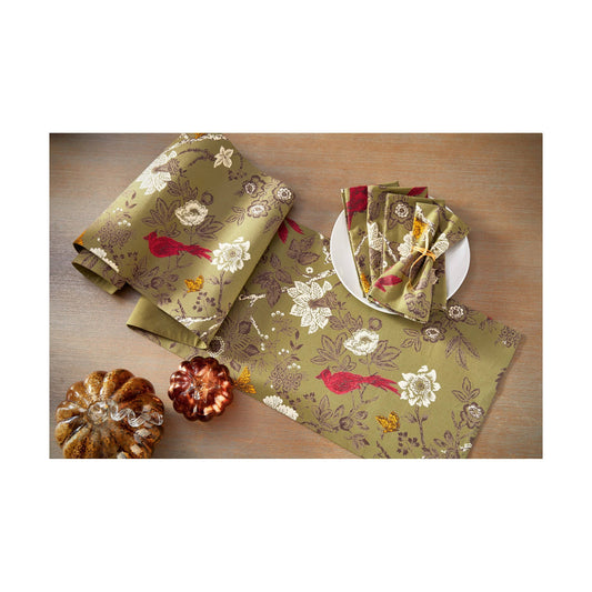 Autumn Toile Napkin Set of 4 - Green