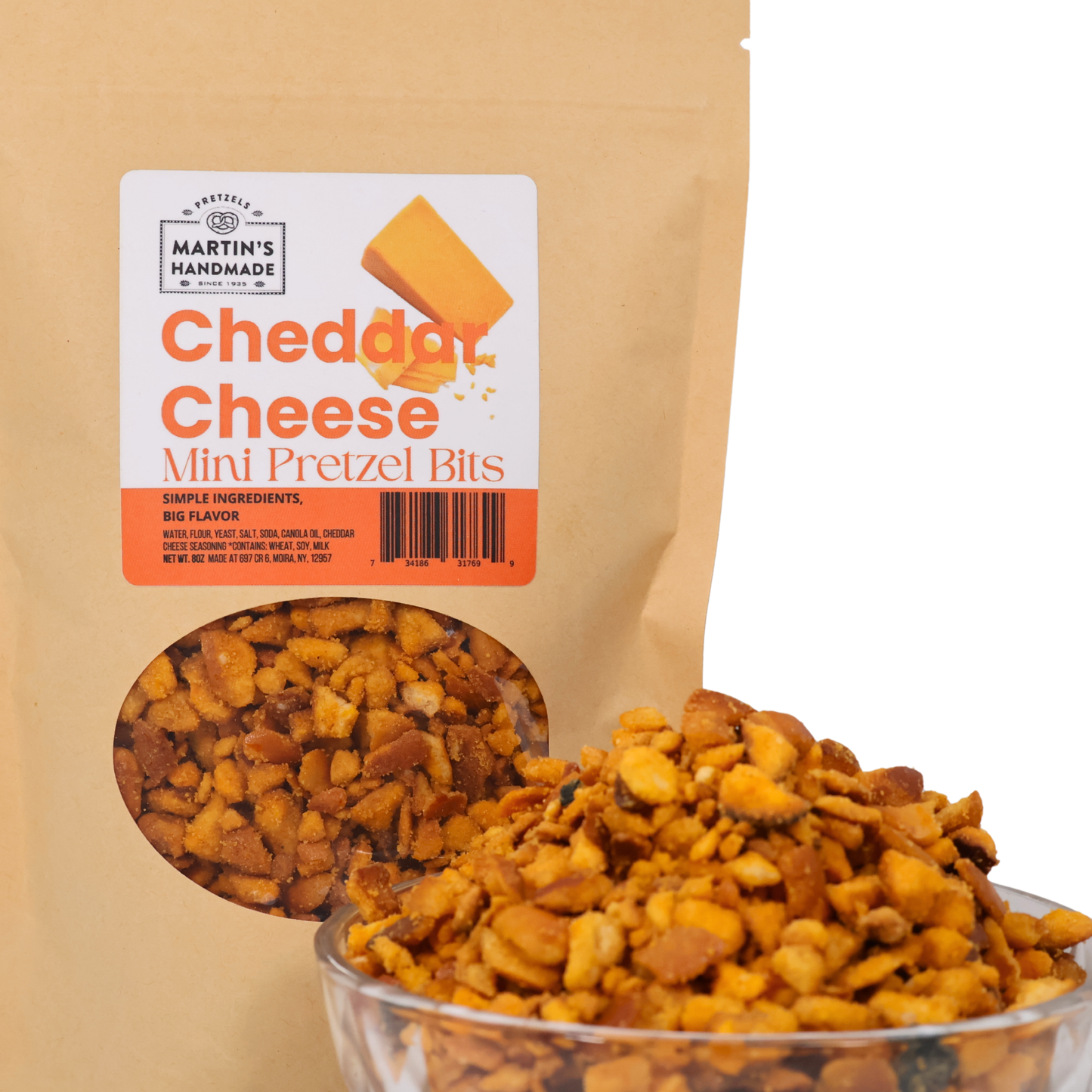 Cheddar Cheese Mini Pretzel Bits 8oz.