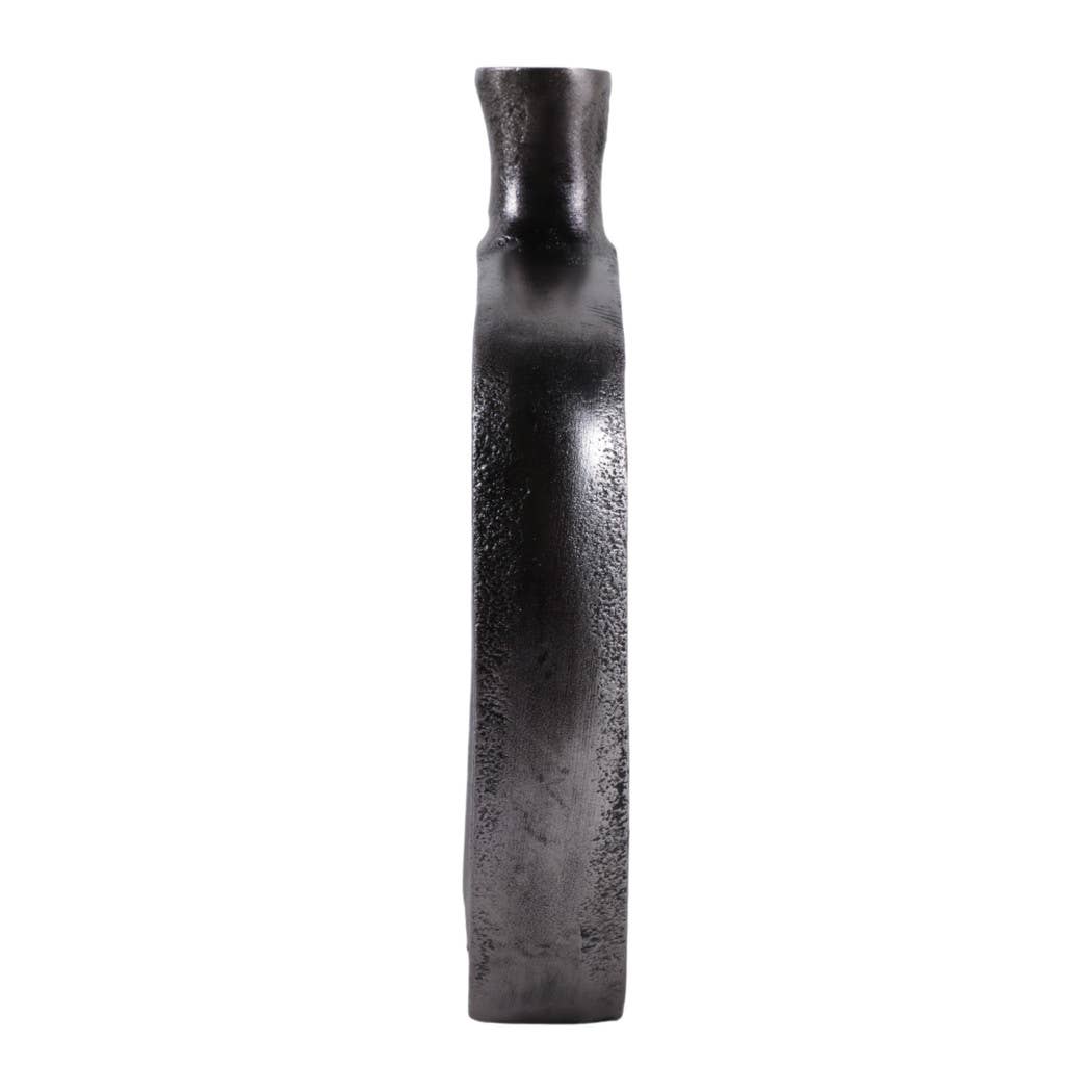 Vase - Black Antique Nickel Open Cut-out Bud, 8 in.